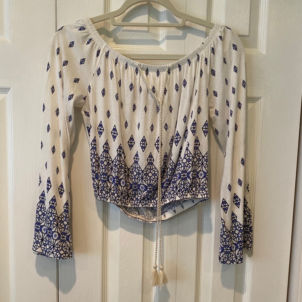 H&M ong sleeve crop top